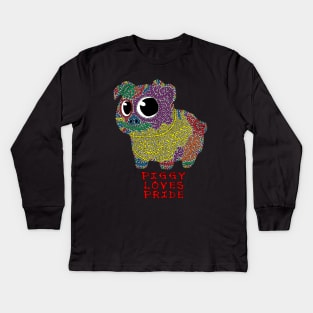 Piggy Loves Pride Kids Long Sleeve T-Shirt